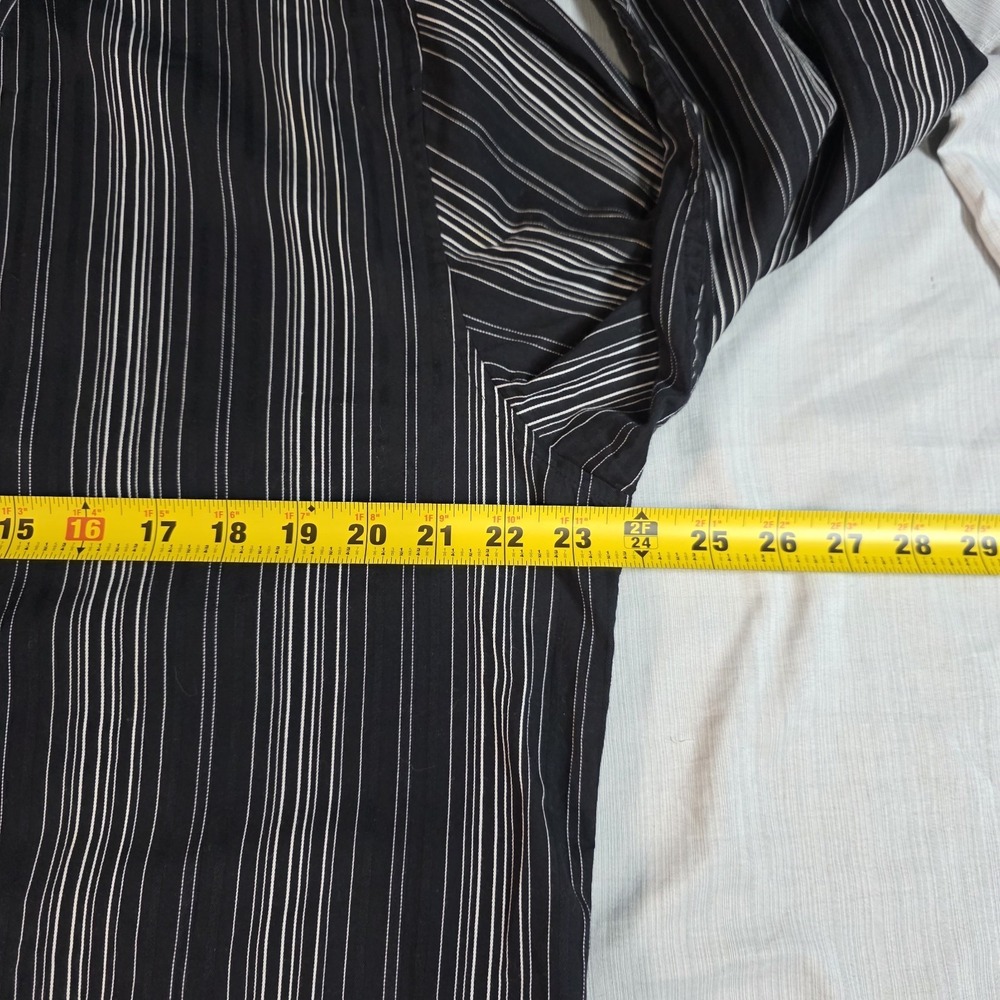 Claiborne Modern Fit Men's 100% Cotton Long Sleeve Vertical Stripe Dress Shirt - - Picture 8 of 8